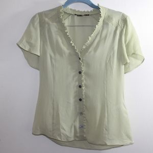 100% Silk Button Down Blouse